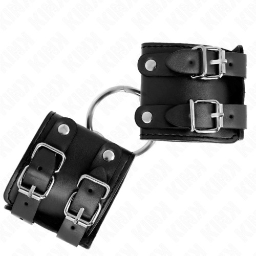 Kink Fixed Wrist Cuffs with Rings and Studs