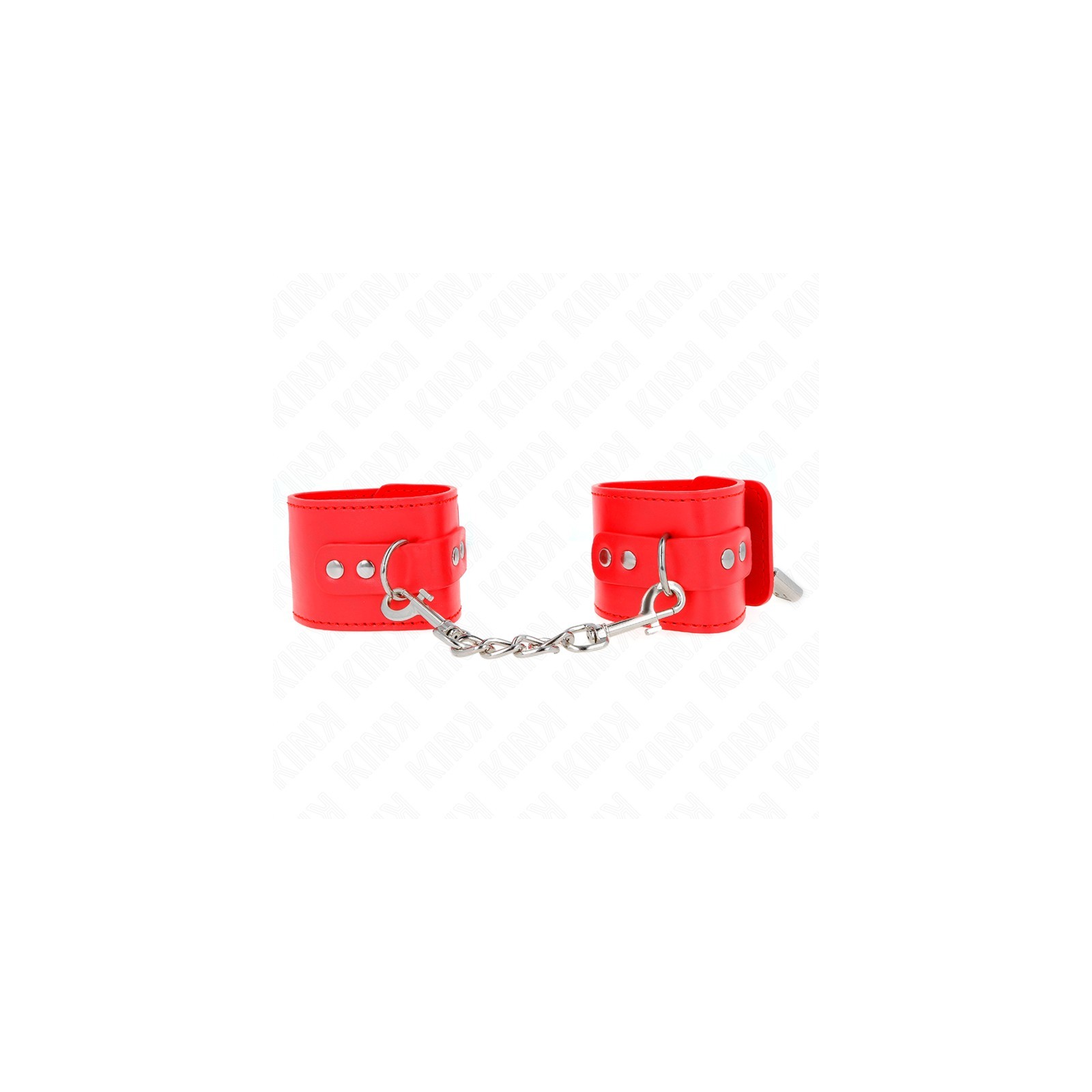 Kink Adjustable Red Locking Cuffs for BDSM