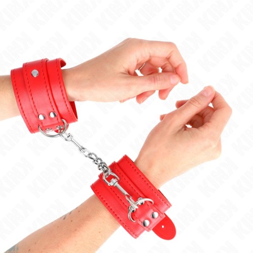 Kink Simple Adjustable Red Wrist Cuffs