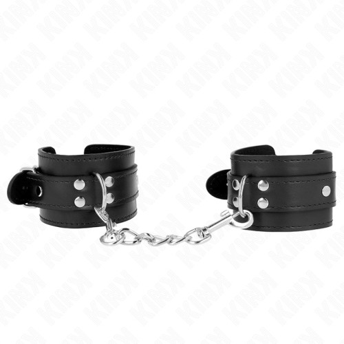 Kink Adjustable Simple Wrist Cuffs Black