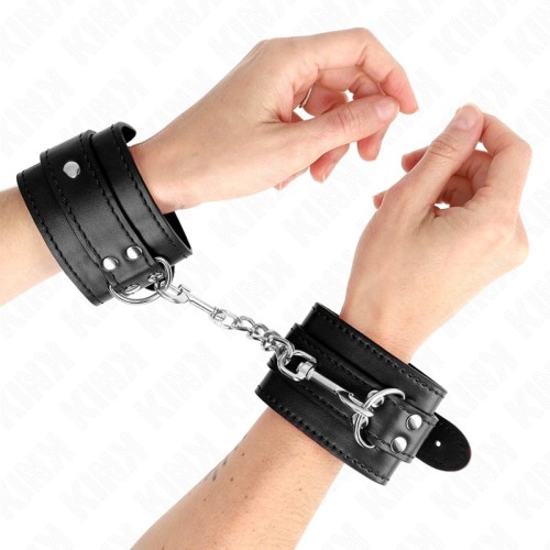 Kink Adjustable Simple Wrist Cuffs Black