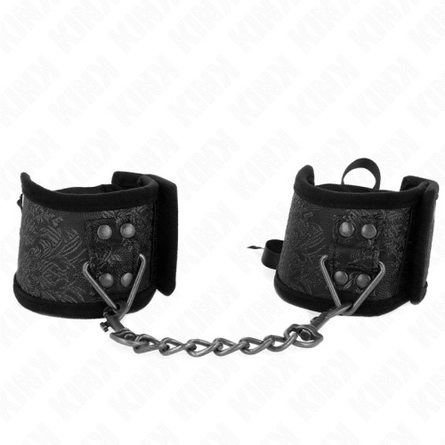 Kink Scandal Black Lasso Design Wrist Cuffs