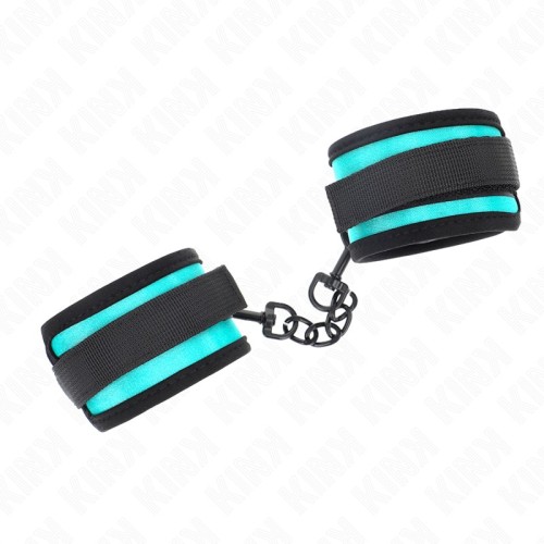 Kink Adjustable Black-Blue Wrist Cuffs - Stylish Control