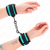 Kink Adjustable Black-Blue Wrist Cuffs - Stylish Control