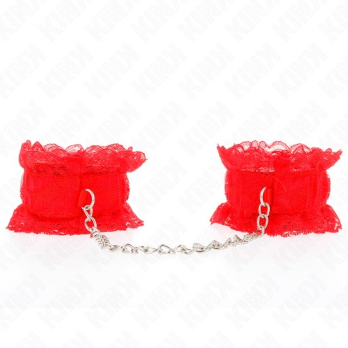 Kink Elastic Lace Cuffs Red