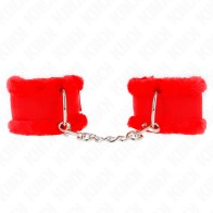 Kink Adjustable Red Cuffed Wrist Restraints - 17-31 cm x 7 cm