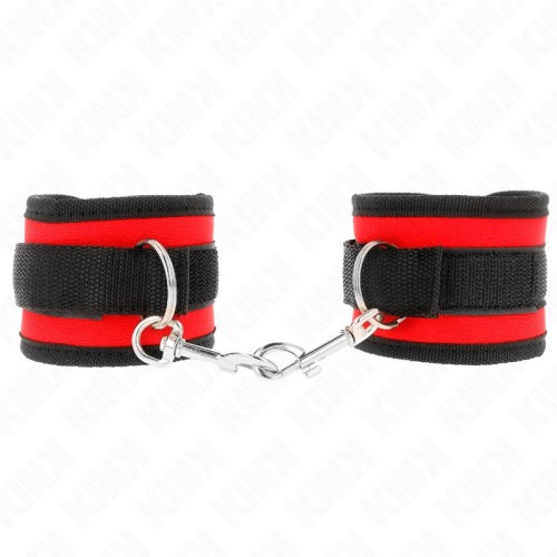 Kink Adjustable Nylon Wrist Restraints - Red-Black