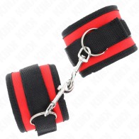 Kink Adjustable Nylon Wrist Restraints - Red-Black