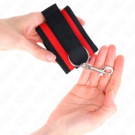 Kink Adjustable Nylon Wrist Restraints - Red-Black