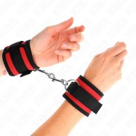 Kink Adjustable Nylon Wrist Restraints - Red-Black