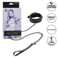 Nocturnal Adjustable Leather Collar and Leash