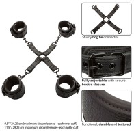 Nocturnal Conector Hog Tie Cuero Ajustable Negro