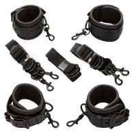 Nocturnal Bed Restraints Leather Adjustable Black