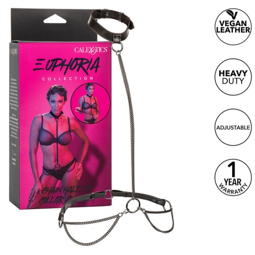 Euphoria Collar Halter Y Correa Con Cadena - Control Lujoso