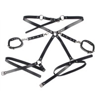 Sublime Bondage Handcuffs with Belt One Size