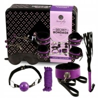 Secretplay 8 pcs BDSM Bondage Set Purple Black