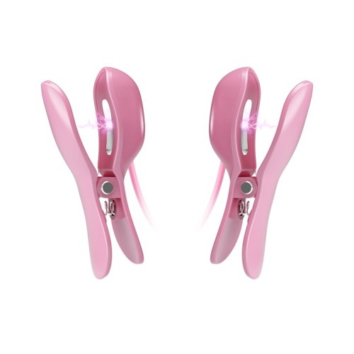 Romantic Wave Vibrating Nipple Clamps with Electroshock - Ultimate Pleasure