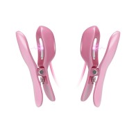 Romantic Wave Vibrating Nipple Clamps with Electroshock - Ultimate Pleasure