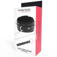 Darkness - Collar Confortable De Postura Con Cadena Leather