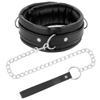 Collar Con Cadena Soft Leather para Juego BDSM