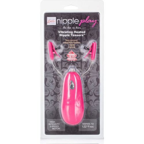 Vibrating Nipple Clamps Pink - Pleasure and Excitement