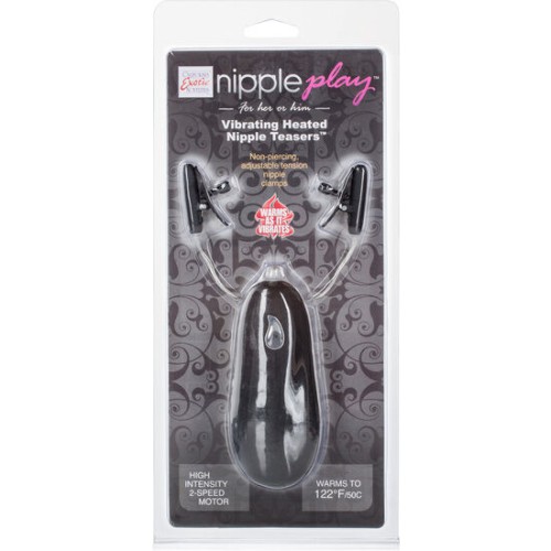 Nipple Clamps Vibrant Heated - Black