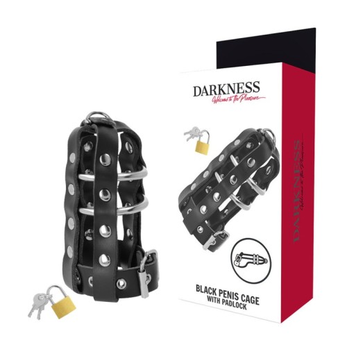 Vegan Leather Chastity Cage for Ultimate Control