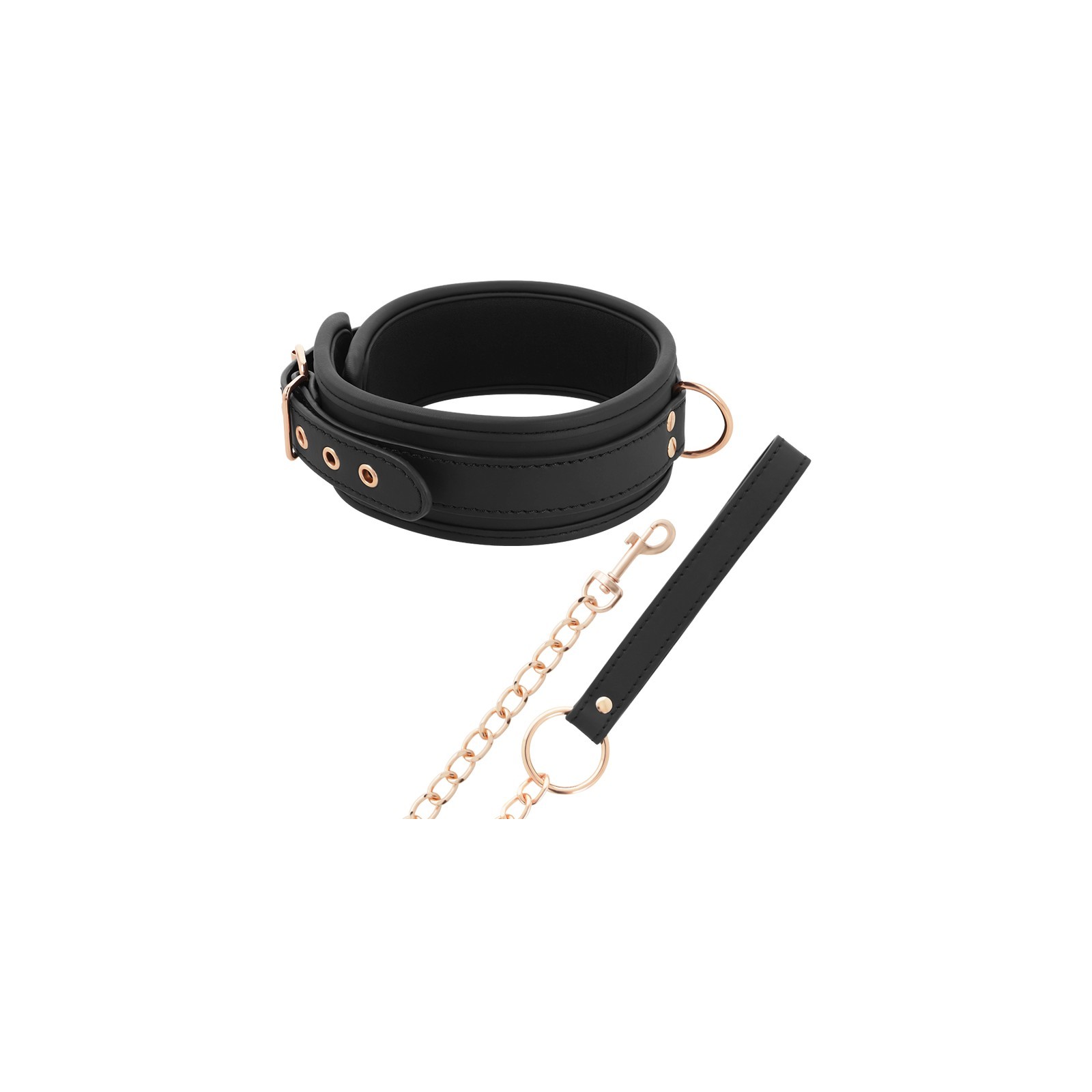 Coquette Chic Desire - Vegan Leather Choker with Double Ring