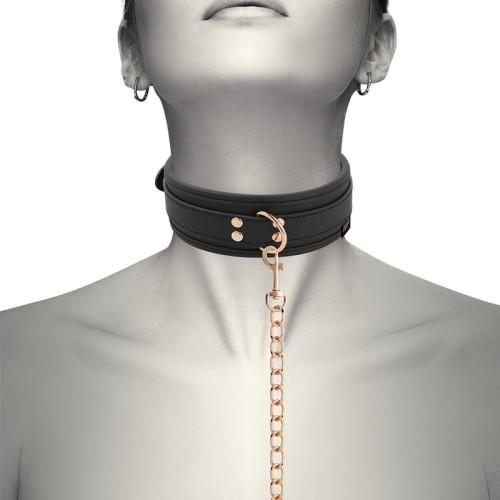 Coquette Chic Desire - Vegan Leather Choker with Double Ring