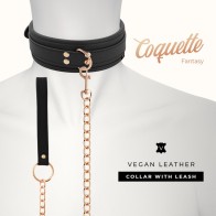 Coquette Chic Desire - Vegan Leather Choker with Double Ring