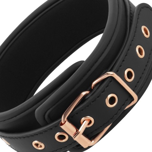 Coquette Chic Desire - Vegan Leather Choker with Double Ring