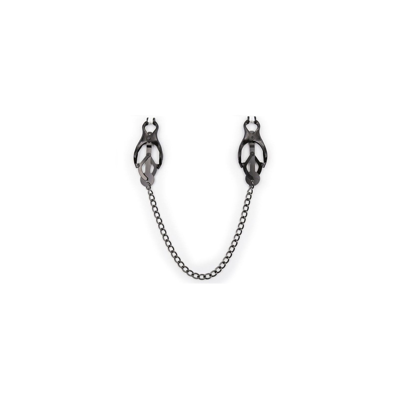 Japanese Nipple Clamps with Black Chain - BDSM Accessories