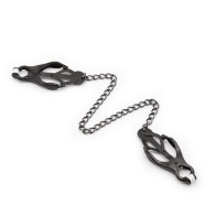 Japanese Nipple Clamps with Black Chain - BDSM Accessories