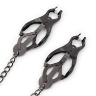 Japanese Nipple Clamps with Black Chain - BDSM Accessories