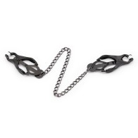 Japanese Nipple Clamps with Black Chain - BDSM Accessories