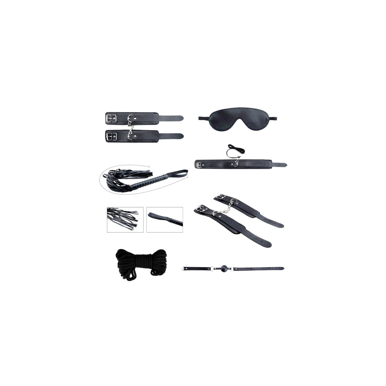 Secret Desires 7-Piece Bondage Kit Black - Ultimate Exploration