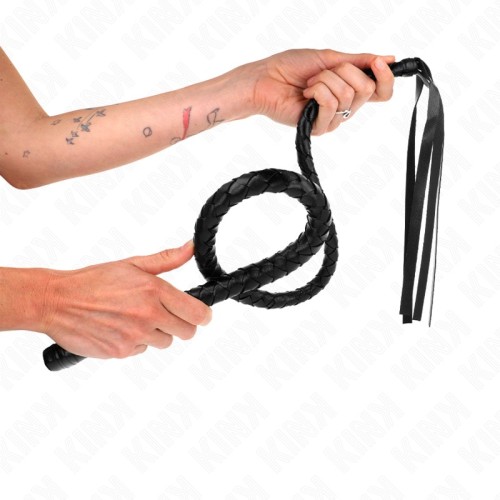 Kink Long Whip with Beads 110 cm