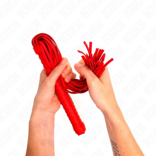 Kink Textured Red Whip for BDSM Fun