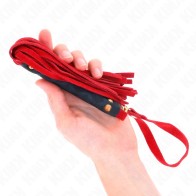 Kink - Látigo Mini Piel De Ante Rojo 30 Cm