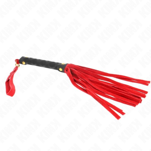 Kink - Látigo Mini Piel De Ante Rojo 30 Cm