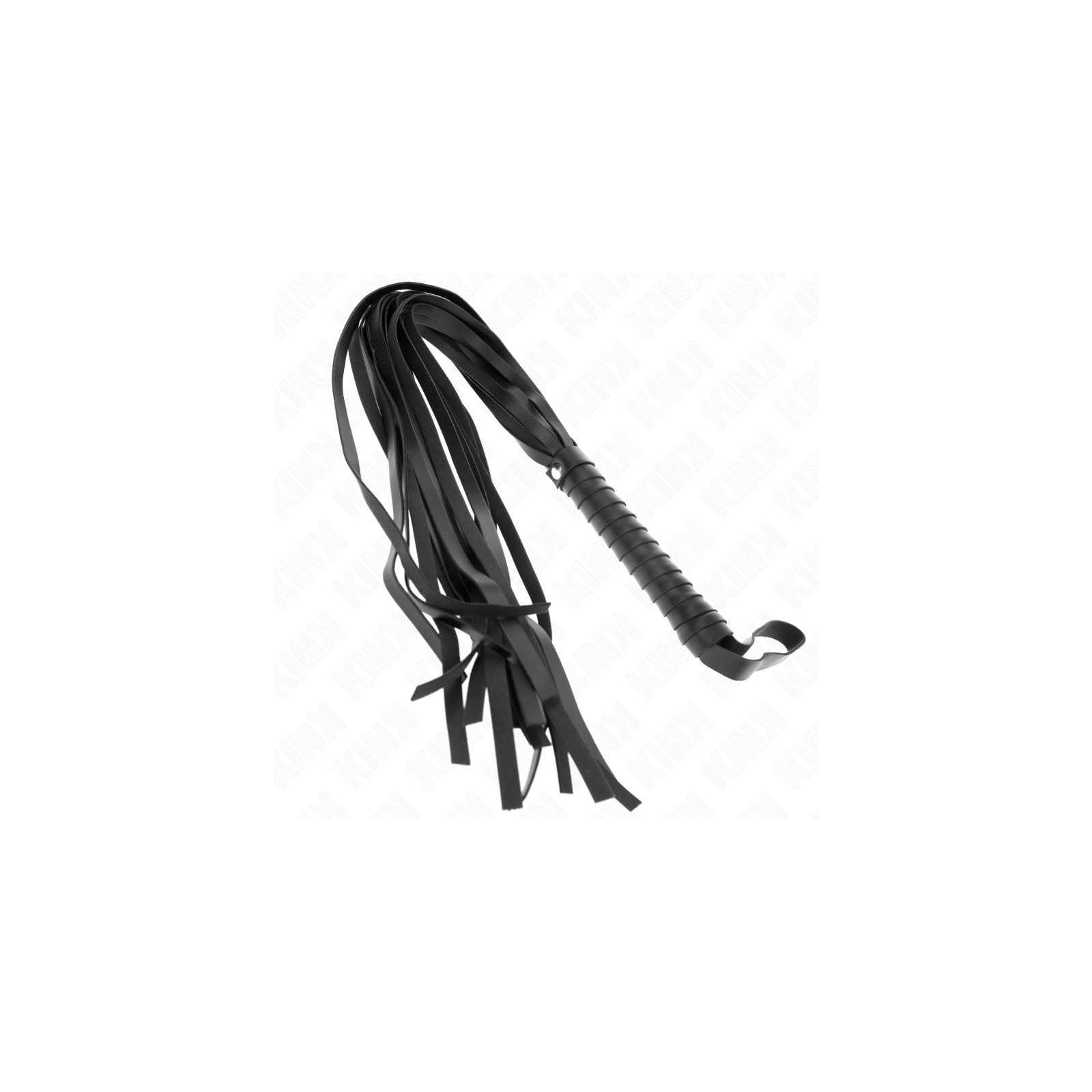 Kink Long Tail Whip with Short Handle Black 70 cm