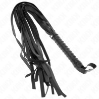 Kink Long Tail Whip with Short Handle Black 70 cm