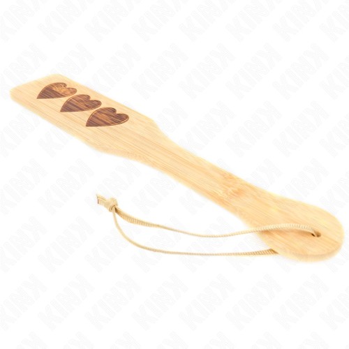 Kink Heart Design Bamboo Paddle 32 X 5.5 Cm