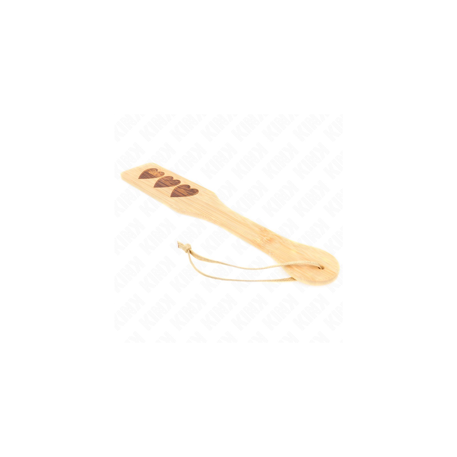 Kink Heart Design Bamboo Paddle 32 X 5.5 Cm