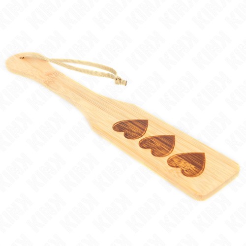 Kink Heart Design Bamboo Paddle 32 X 5.5 Cm