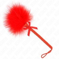 Kink Nylon Whip with Feathers and Red Bow