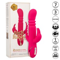 Jack Fantasy Triple Vibrador Calentable Rabbit Rosa - Experiencia Sensacional