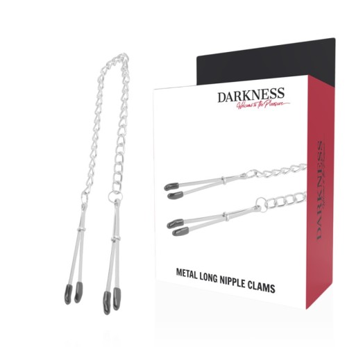 Darkness Adjustable Nipple Clamps with Chain