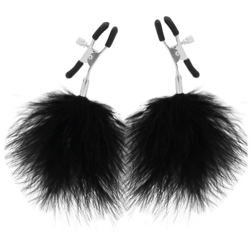 Darkness Nipple Clamps with Pom Poms