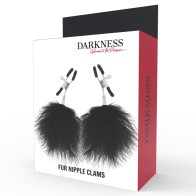 Darkness Nipple Clamps with Pom Poms